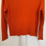 Studio Works  Sweater Pullover Ribbed Mock Neck Womens Size Large Orange‎ Photo 2