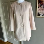 Talbots  Blush Pink Collarless Button Front Coat Jacket, Peacoat, Feminine 4P Photo 2