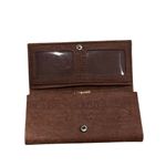 Elephant Genuine Leather Brown Long Wallet Photo 2