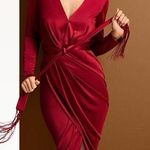 Altuzarra Target Womens size 2 Red Satin Wrap Dress W/ Scarf Photo 0