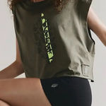 Free People NWT FP Movement Inspire Logo Tank - sage stone combo buti - Large Photo 0