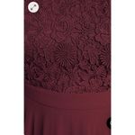 Lulus  Picture Perfect Burgundy Lace Maxi Dress Size Small Photo 4