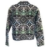 Vintage Aztec Pattern Jacket Size Small Southwest 100% Cotton Black Pink Green Photo 3