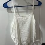 Listicle White Cropped Ruffled Camisole Photo 1