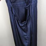 Showpo Navy Inspired Tribe Plunge Neckline Maxi Lace Open Leg Dress Size US 6 Blue Photo 8