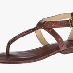 Frye  Carson Brown Leather Boho Thong Sandals Sz 7 Photo 0