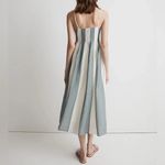 Madewell  Pleated Midi Dress Linen Blend Overcast Size 0 Photo 11