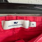 Vineyard Vines Deep Coral Pink Denim Mid Rise Shorts Womens 26 Raw Hem Summer Photo 2