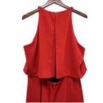 Jill Stuart Jill  Iva Crepe Maxi Dress Sleeveless Split Back Burnt Orange Size 14 Photo 3