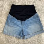 Isabel Maternity  Over Belly Denim Jean Shorts Sz Midi Sz 4 Photo 0