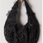 Free People  Aurora Floral Shoulder Bag in Black NWT Photo 0