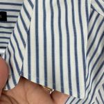 Talbots  Womens Striped Button Down Shirt Wrinkle Resistant Blue White Size 12 Photo 4