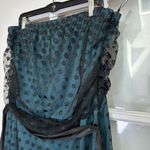 Torrid Vintage  Y2K Teal Blue Lace Polka Dot Strapless Sundress Plus Size 2X Photo 1