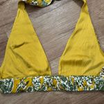 Free People NWOT HALTER CROP TOP SCARF TOP SZ SMALL FLORAL YELLOW GREEN Photo 4