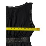 Alice + Olivia Black Back Zip Leather Trim Mini Dress Women Size 2 | 32-5 Photo 5
