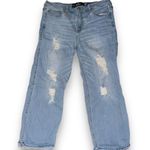 Hollister High Rise Slim Straight Distressed Cropped Jeans Photo 0