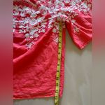 Flying Tomato Summer Tropical floral crochet orange White top plus Size 2X Photo 9