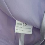 Women’s Full Length Prom Party Dress Criss Cross Straps Leg Slit Size 10 NWOT Purple Photo 11