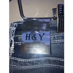 H&Y Premium‎ Collection Embellished Flared Leg Dark Wash Size 7/8 Jeans Blue Photo 3
