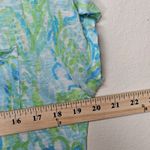 Lilly Pulitzer Duval Notch Short Sleeve Green Linen Shirt Tropical Vacation Sz M Photo 8
