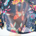 Mesh High Neck Butterfly Ruffled Crop Fairy Cottage Y2K Funky Black PM Size undefined Photo 6