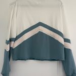 Spiritual Gangster NEW VARSITY CROPPED CREAM CHEVRON SWEATSHIRT SIZE L Photo 4