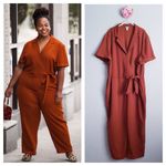 Ava & Viv  Rust Short Sleeve Jumpsuit Photo 1