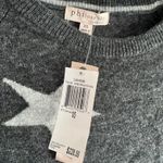 Philosophy Cashmere Sweater XS Grey Pink White Star Print Long Sleeve Crew Neck Photo 2