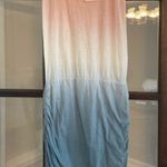 NWT! Soft Joie Ombre Sleeveless Runch Sides Bodycon Mini Dress Pink Photo 3