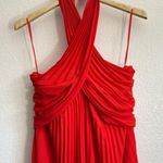 Reiss Halter Neck Pleated Midi Dress Size: 6 Photo 3