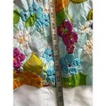 The Roberie Vintage 60s Embossed Floral House Dress Caftan Front Zip Size Medium Photo 9