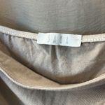 Saga summer jumpsuit, silk/viscose blend, faux wrap oatmeal color, pull up, S Tan Photo 1