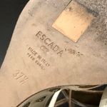 ESCADA Ivory White Leather Crystal Studded T Photo 12