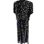 90s VTG Molly Malloy Sleeveless Floral Maxi Black Dress With Cover Women’s 12 Photo 10