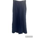 Anthropologie ✨Maeve Canna Culotte Wide Leg Crop Sz 8 Pants Dark Blue Rayon Side Zipper✨ Photo 3