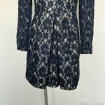 Jill Stuart Blue velvet Peter Pan Lace Dress Long Sleeve size XS PETITE NEW Photo 7