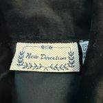 Vintage 90s New Black Velveteen Vest with Colorful Angel Embroidery Christmas Red Size M Photo 7