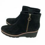 Vionic  - Hazel Black Suede Wedge Boot Photo 11