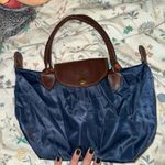 Chic Navy and Brown Mini Bag Blue Photo 0
