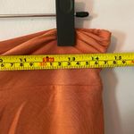Anthropologie  Orange Rust Midi Skirt Slit Stretchy Boho Women's size Medium Photo 6