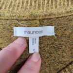 Maurice's V-Neck Mustard Yellow Black Sweater 3/4 Sleeve Casual Photo 2