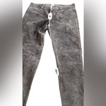 Ecru  Suede Leather 5-Pocket Jeans Pants Brown Size 4 Photo 11