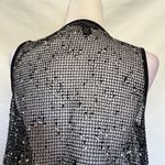 Nouveau Monde Mesh Vest Sz S Boho Open Whimsigoth Festival Black Speckle Indie Photo 6
