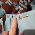 Alexis  Ayanna Oceano Dress Large Brown Blue Aztec Print Linen Midi Vacation Photo 8