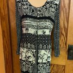 Vtg 80s mixed floral print layered dress Black Size M Photo 10