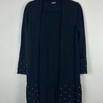 Chico's Chico’s | Black Bracelet Sleeve Pearl Embellished Cardigan Size 1/Medium Photo 1