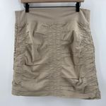 XCVI Wearables  Skirt Size Large Ruched Cotton Stretch Short Pull On Casual Boho Photo 1