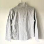 J.Crew Striped Terry Half-zip Pullover Sweatshirt Grey White Preppy Athleisure Photo 5