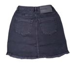 One Teaspoon  2020 Black Swan Denim Mini Skirt Size 25 NWT Raw Cutoff Hem Stretch Photo 2
