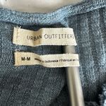 Urban Outfitters Outfitter Medium Powder Blue Twist Cropped Top. Raw Hem. Balloon Sleeves. Photo 9